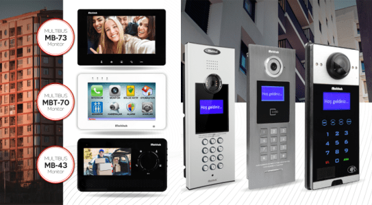 multibus video door intercom for safety and security